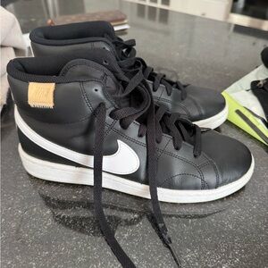 Nike Black and White High Top Sneakers